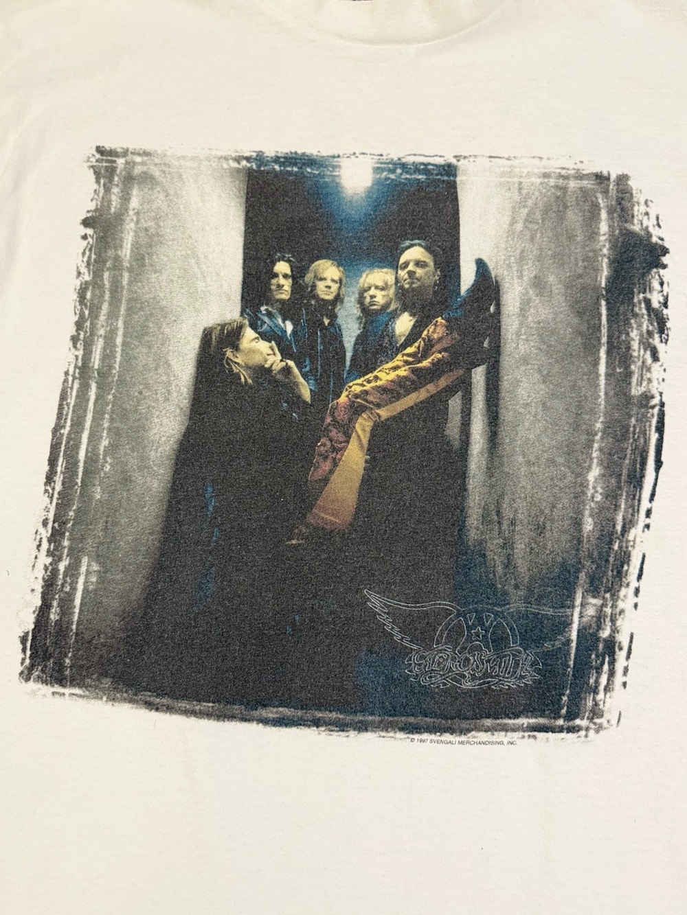 Vintage 1997 Aerosmith Nine Lives World Tour Band T Shirt XL Giant Rock Tee
